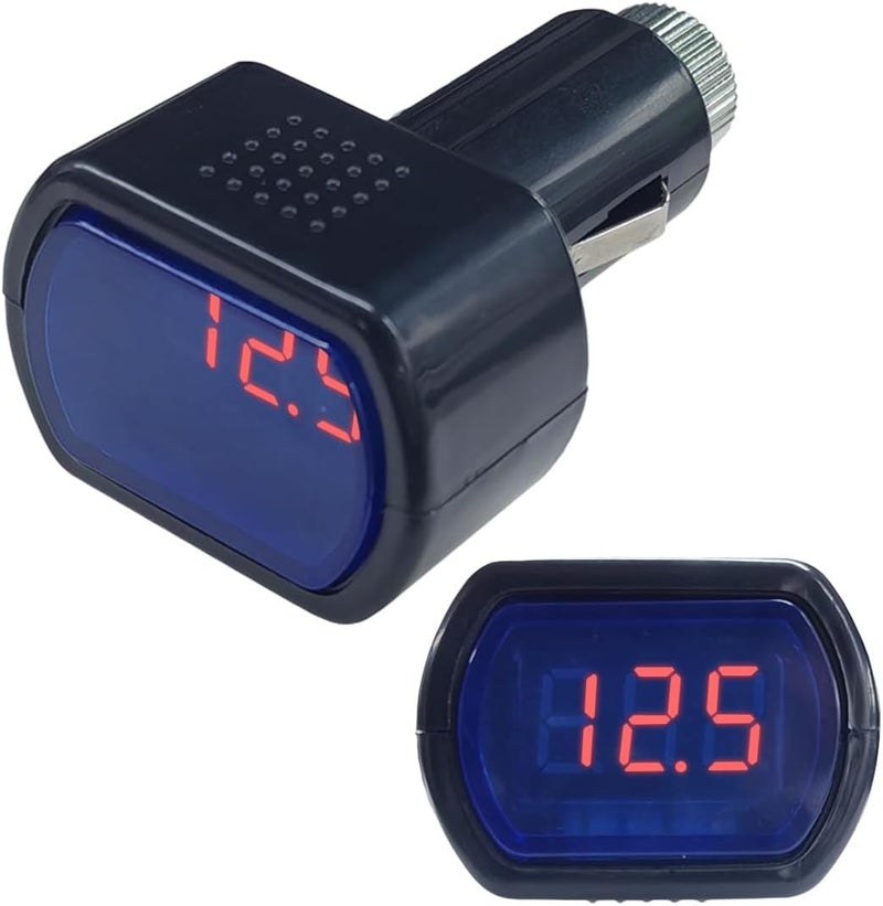 BDZMC Car LED Digital Voltmeter, DC 12V/24V Cigarette Lighter Voltage Meter, Volt Gauge Battery Monitor, Digital Voltage Display for Auto Car Truck - Image 1